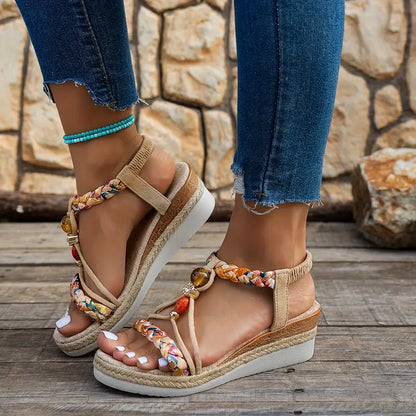 Hope | Modische Freizeit-Sandalen mit Keilabsatz für Frauen