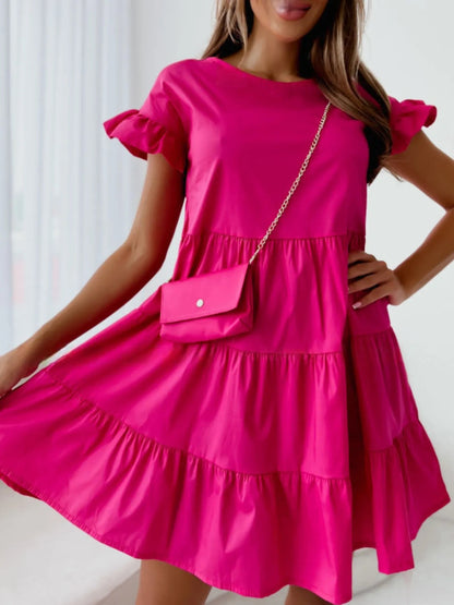 Lizzie - Mini-Volantkleid mit Stufenärmeln