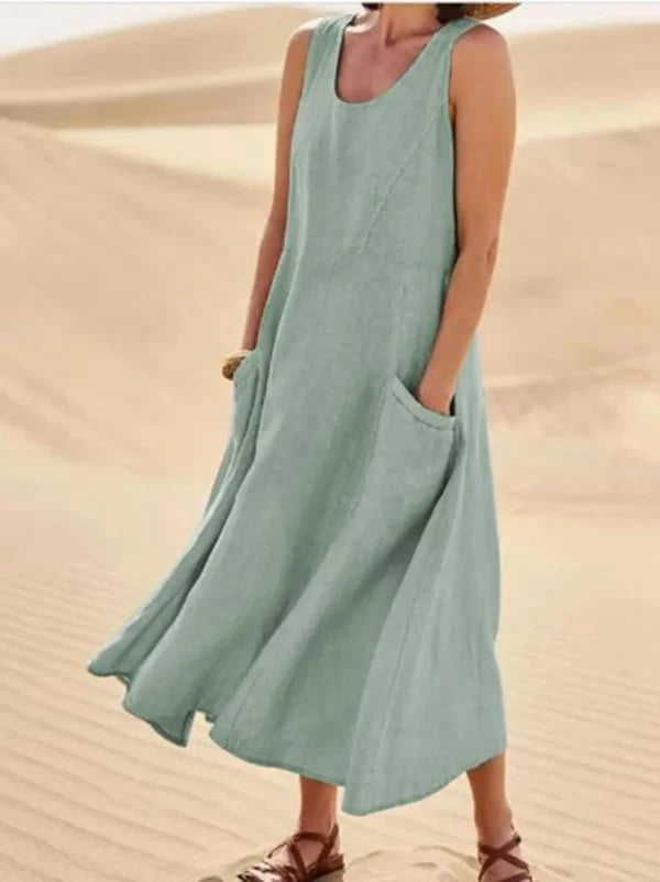Martha | Elegantes und bequemes Leinenkleid für Frauen