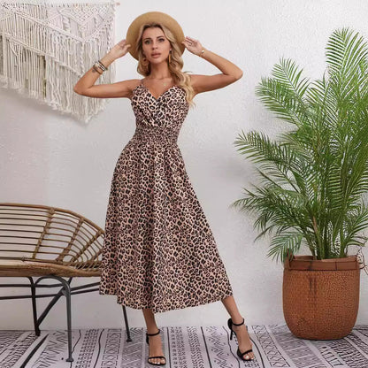 Gloria |  Großes Swing-Kleid mit Leopardenmuster