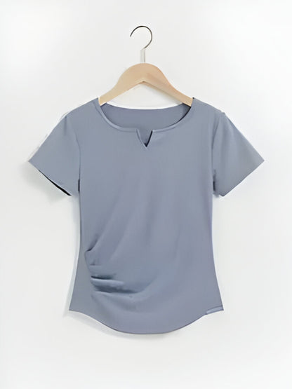 Ashley | Kurzärmeliges Yoga T-Shirt mit V-Ausschnitt für Frauen