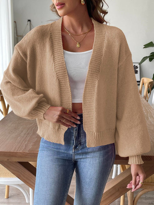 Chelsea - Legere Strickjacke mit langen Ärmeln und offener Front