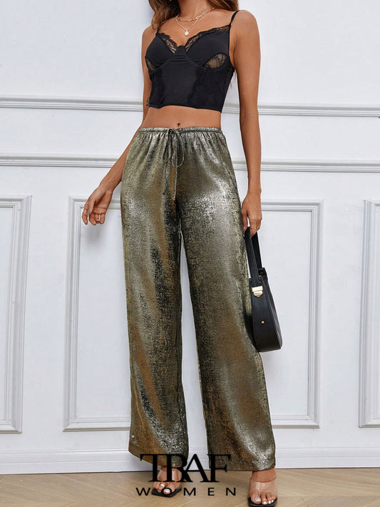 Willa | Traf-Metallic-Hosen für Frauen