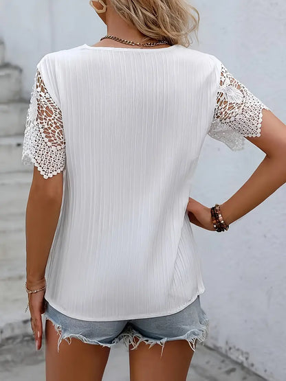 Maria | Mühelos elegante schwarze Spitzen-Sleeveless Top