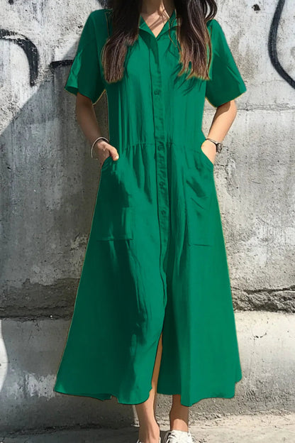 Matilda - Legeres Kurzarmkleid mit Knopfleiste