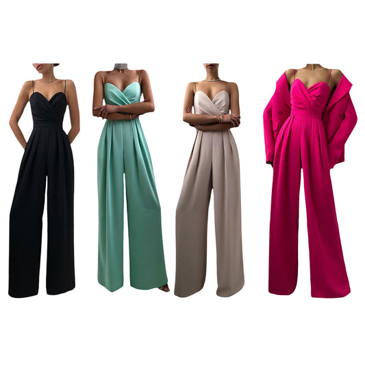 Alexandra | Frauen ärmelloser Jumpsuit mit hoher Taille