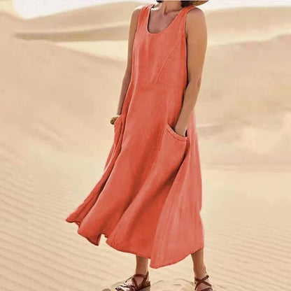 Martha | Elegantes und bequemes Leinenkleid für Frauen