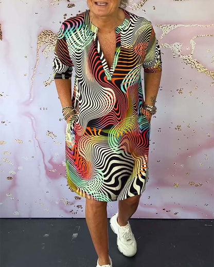 Erica | Kleid mit buntem Druck