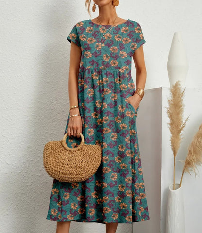 Doris | Elegantes geblümtes Kleid