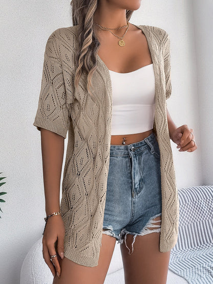 Claudia - Legere Halbarm-Jacke mit offenem Frontdesign