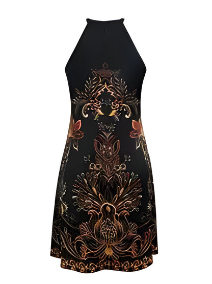 Sophia | Damen Boho Floral Print Halter Kleid