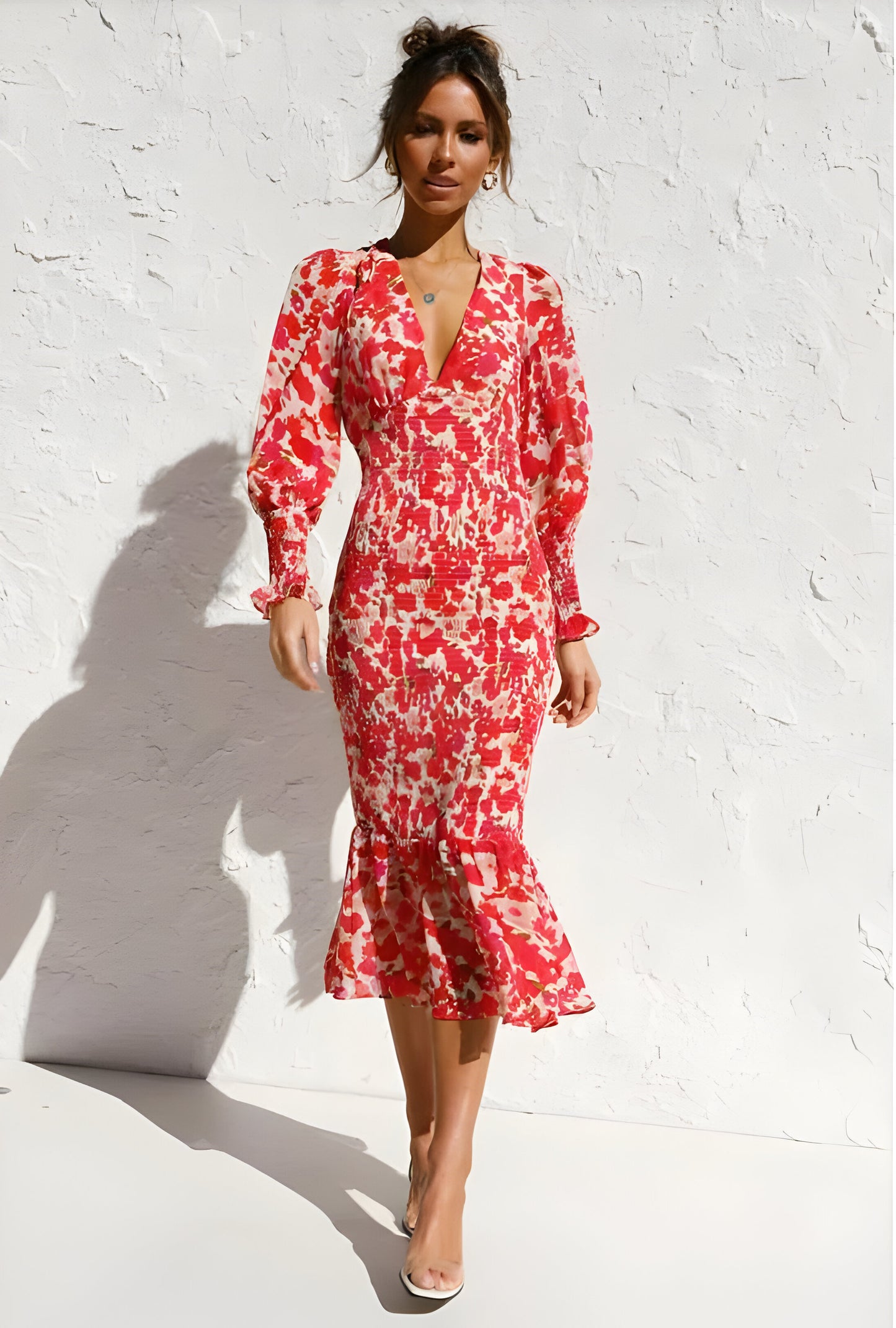 Andrea | Elegantes Damen Sommerkleid mit Druck