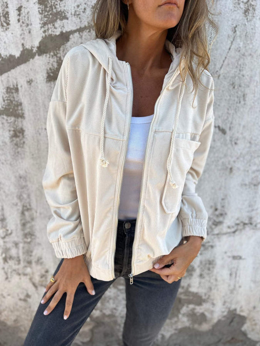 Gabrielle | Freizeitjacke mit Kapuze und Reißverschluss