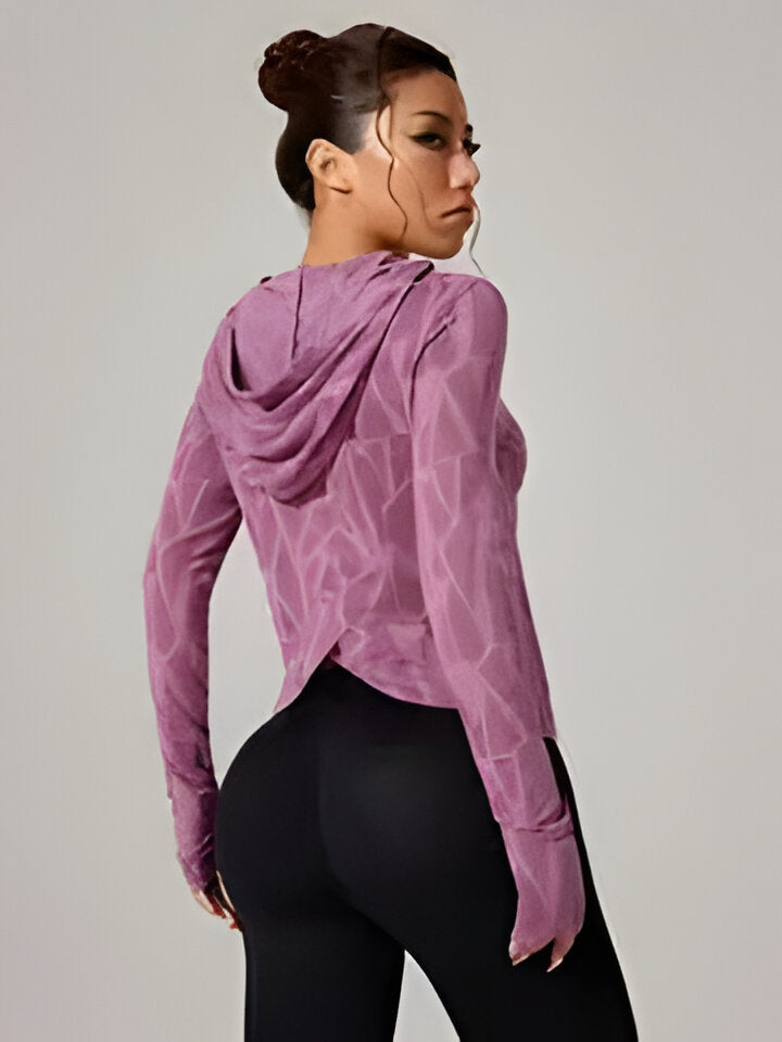 Mary Rose | Women'S Casual Split Back Hooded Sport-Top