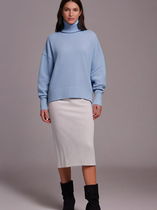 Oversize-Rollkragenpullover aus Kaschmir