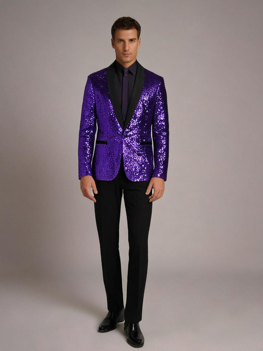 Pailletten-Blazer-Jacke für Männer