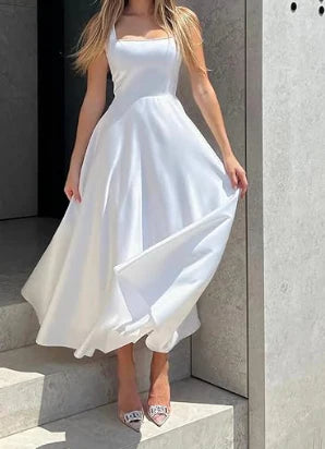 Luna | Modernes ärmelloses Maxikleid mit hoher Taille für Frauen