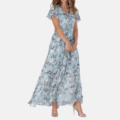 Susanna | Elegantes und fließendes Kleid in A-Linie mit Blumenmuster für Frauen