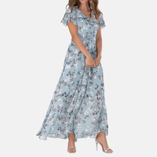 Susanna | Elegantes und fließendes Kleid in A-Linie mit Blumenmuster für Frauen