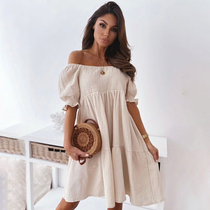 Ophrah | Schickes und elegantes schulterfreies Kleid für Frauen