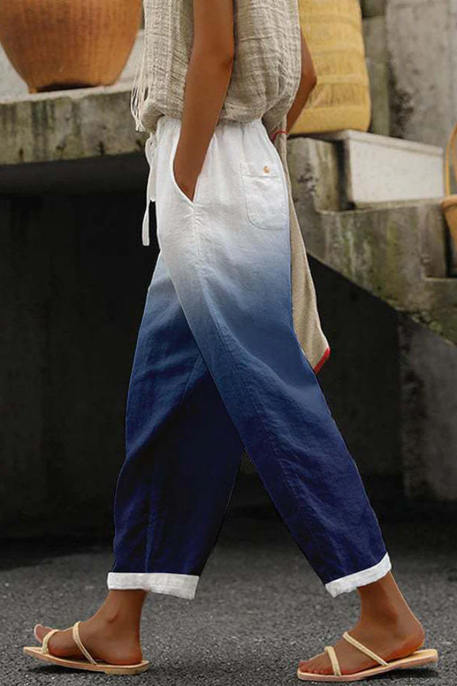 Airish - Casual Unique Printed Button Pocket Pants
