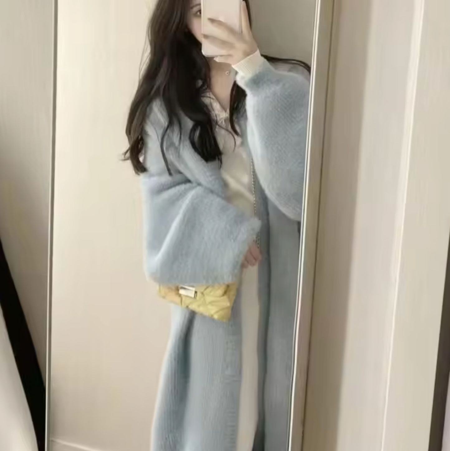 Yassi – Lange Strickjacke aus Kaschmir