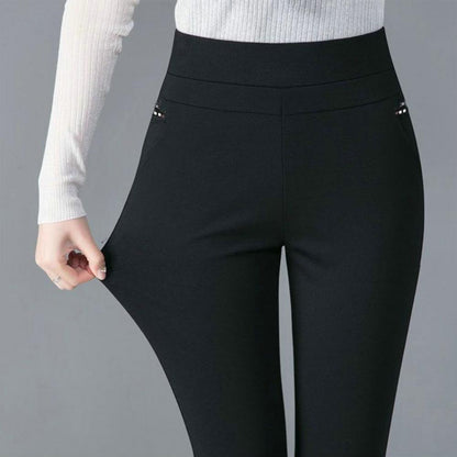 Talia | Mutter Frühling Hose hohe Taille lässig Stretch Taschen