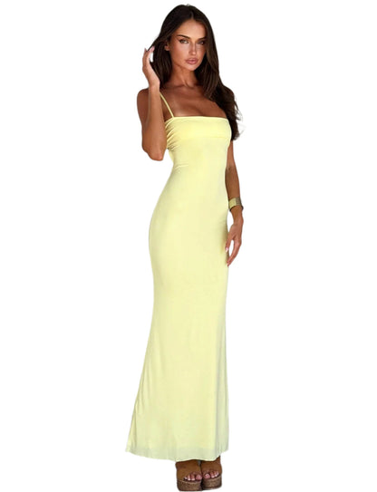 Marriane - Spaghetti-Träger-Maxikleid